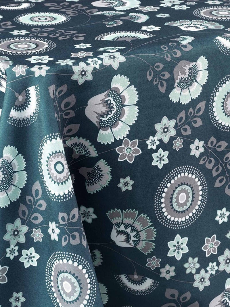 Nappe rectangulaire 145x240 cm Garance bleu Bleu - Kiabi