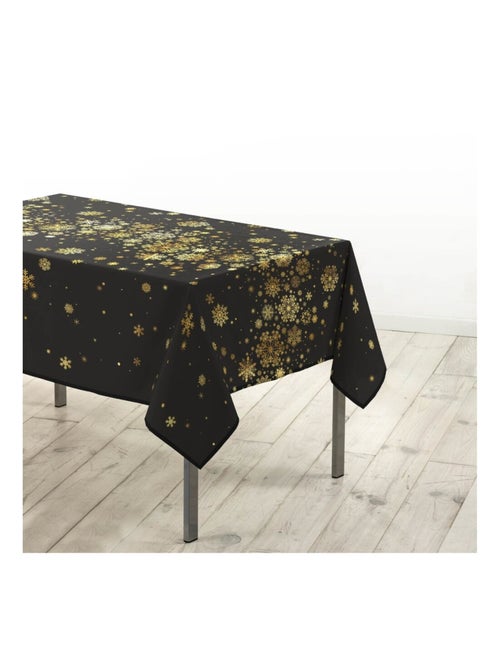 Nappe rectangulaire 150x240 antitache imprimé doré - Kiabi