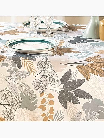 Nappe rectangulaire 150x240 antitache imprimé fidji