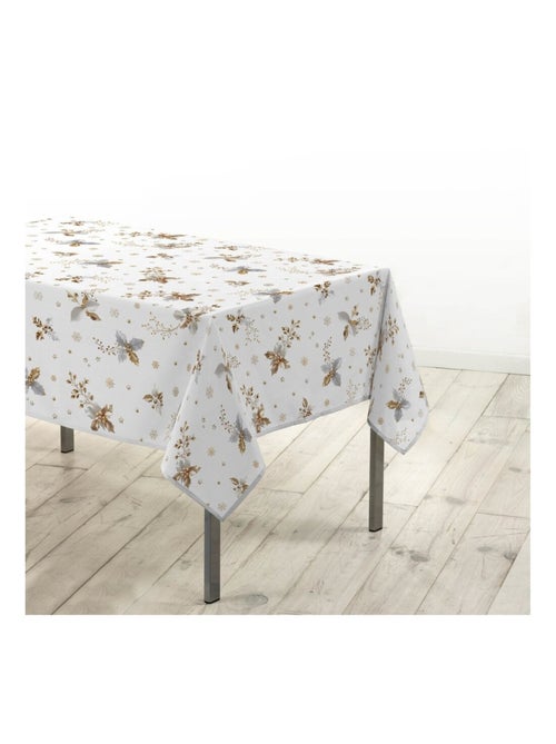 Nappe rectangulaire 150x240 antitache imprimé houx - Kiabi Nappe rectangulaire 150x240 antitache imprimé houx - Kiabi