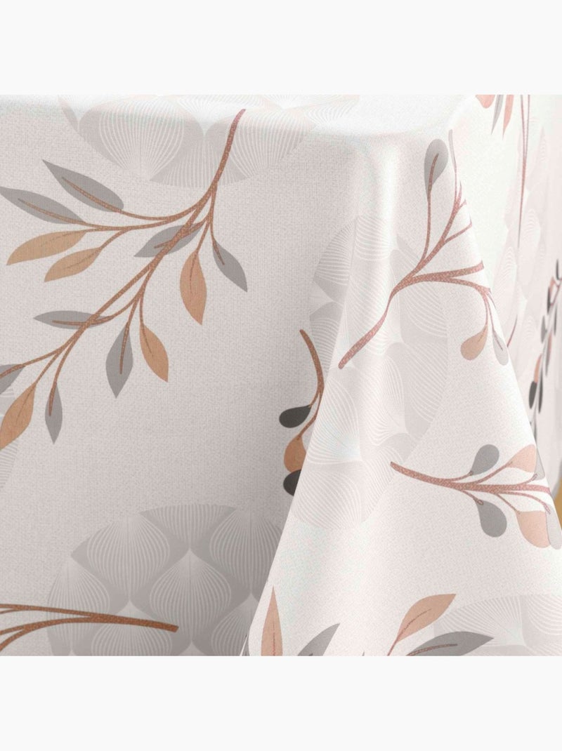 Nappe rectangulaire 150x240 antitache imprimé manola Beige - Kiabi