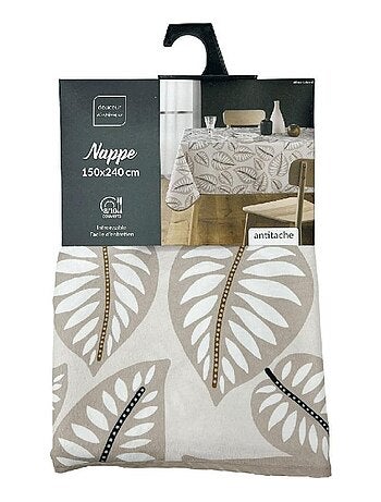 Nappe rectangulaire 150x240 cm Alma naturel