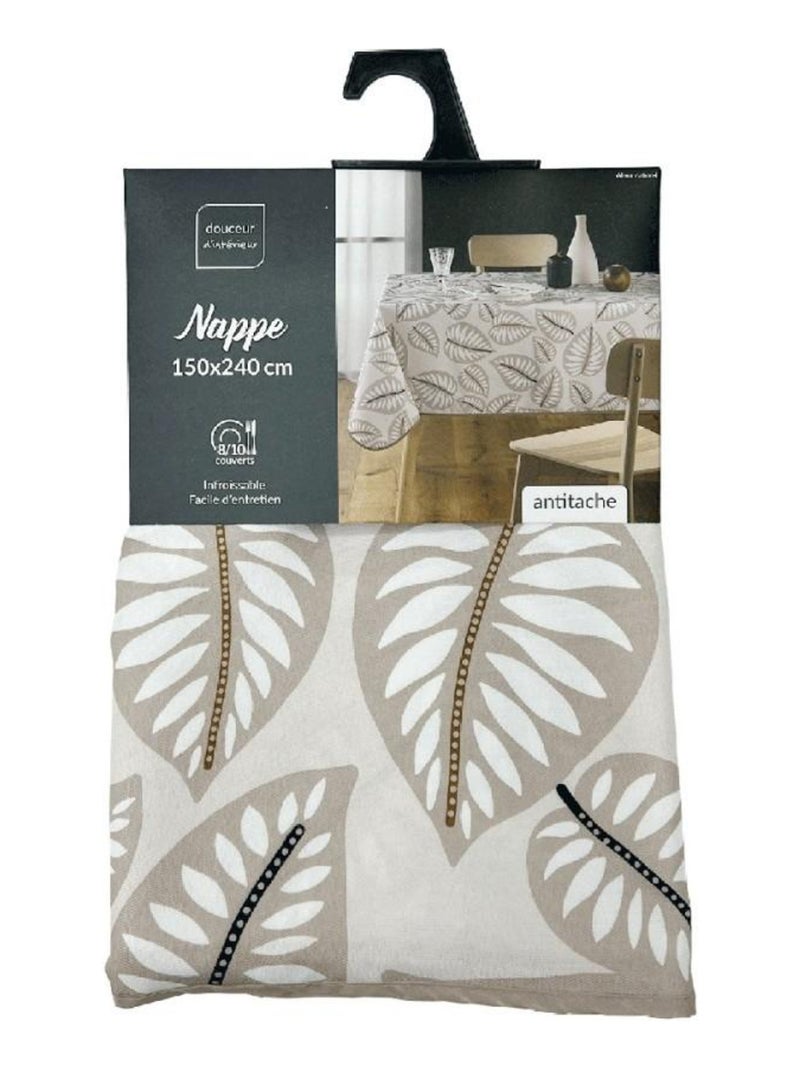 Nappe rectangulaire 150x240 cm Alma naturel Beige - Kiabi