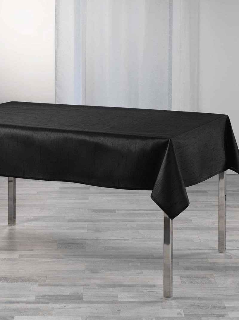 Nappe rectangulaire 150x240 cm effet satin Shana noir Noir - Kiabi