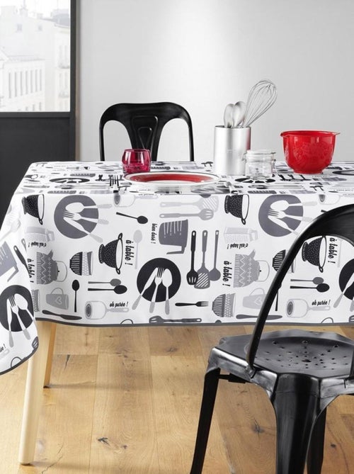 Nappe rectangulaire 150x240 cm Kitchen blanc - Kiabi Nappe rectangulaire 150x240 cm Kitchen blanc - Kiabi