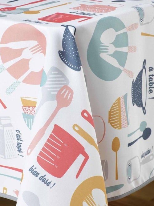 Nappe rectangulaire 150x240 cm Kitchen multicolore - Kiabi Nappe rectangulaire 150x240 cm Kitchen multicolore - Kiabi