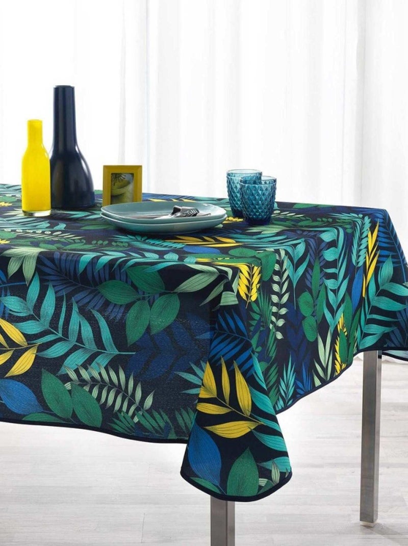 Nappe rectangulaire 150x240 cm Palma marine Bleu - Kiabi