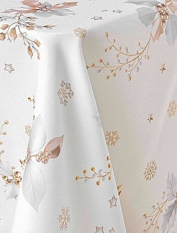 Nappe rectangulaire 150x300cm antitache imprimé houx