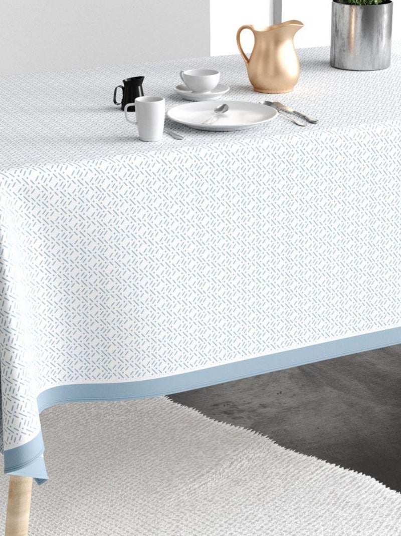 Nappe rectangulaire anti tache en Coton - Barba Glace Bleu - Kiabi