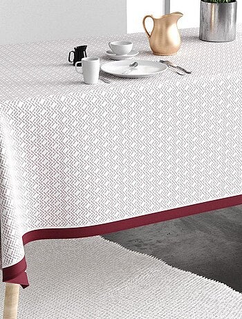 Nappe rectangulaire anti tache en Coton - Barba Prune
