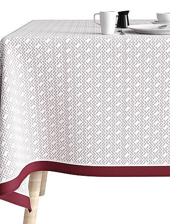 Nappe rectangulaire anti tache en Coton - Barba Prune