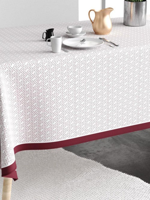 Nappe rectangulaire anti tache en Coton - Barba Prune - Kiabi