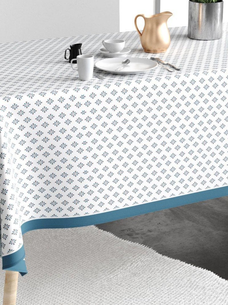 Nappe rectangulaire anti tache en Coton - Clema Bleu - Kiabi