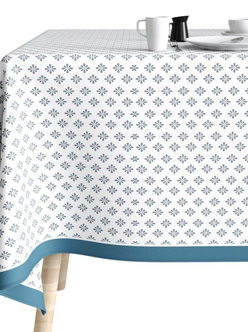 Nappe rectangulaire anti tache en Coton - Clema Bleu - Kiabi