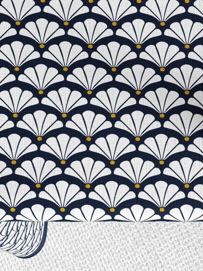 Nappe rectangulaire anti tache en Coton - Eventa Bleu - Kiabi