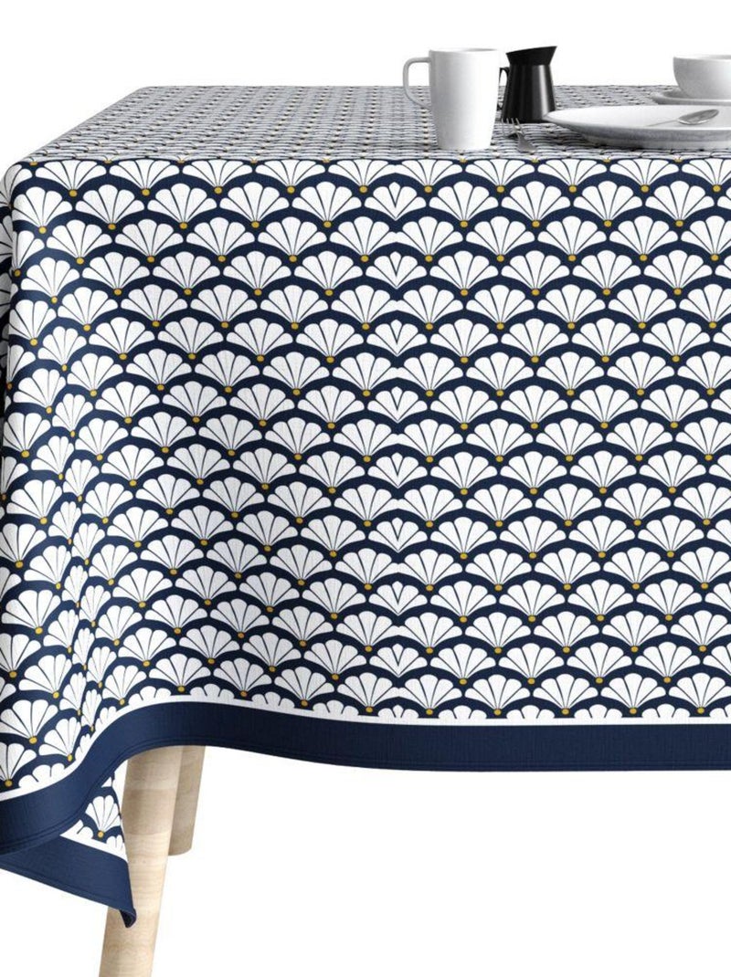 Nappe rectangulaire anti tache en Coton - Eventa Bleu - Kiabi