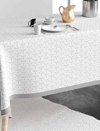 Nappe rectangulaire anti tache en Coton - Frakta Gris