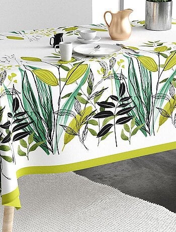 Nappe rectangulaire anti tache en Coton - Herbier