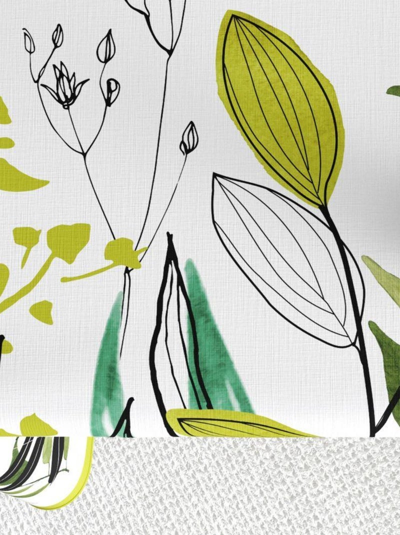 Nappe rectangulaire anti tache en Coton - Herbier Vert - Kiabi