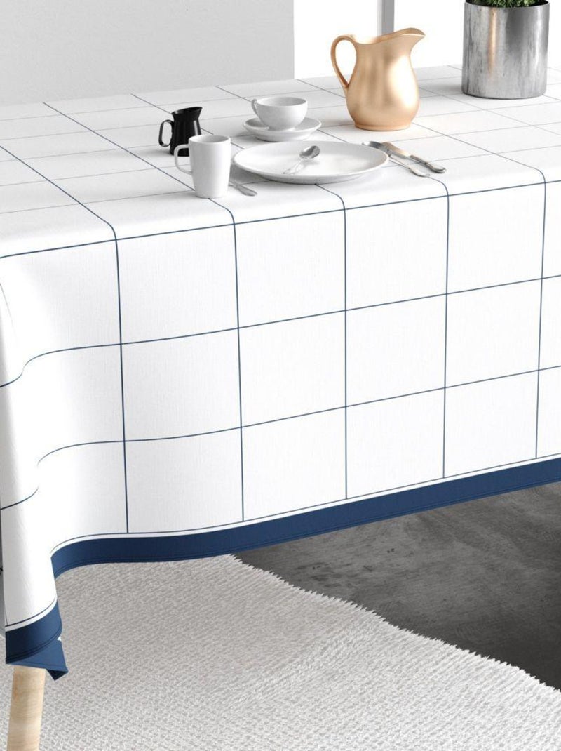 Nappe rectangulaire anti tache en Coton - Kadri Majorelle Bleu - Kiabi
