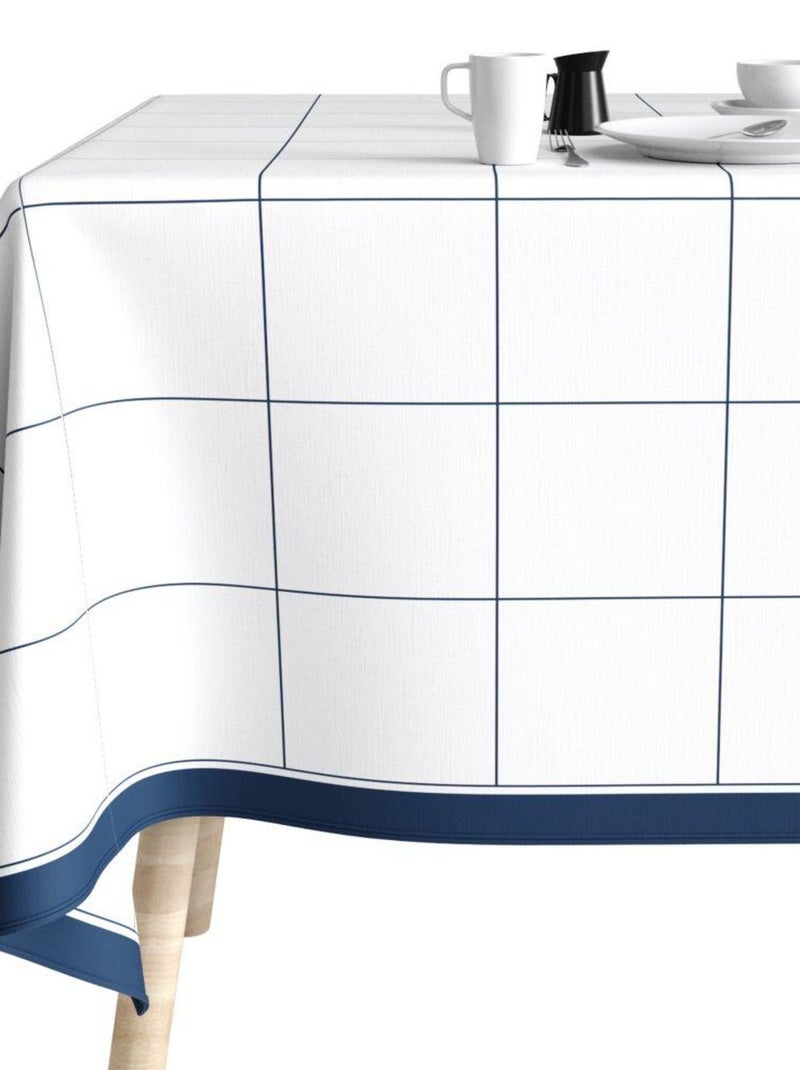 Nappe rectangulaire anti tache en Coton - Kadri Majorelle Bleu - Kiabi
