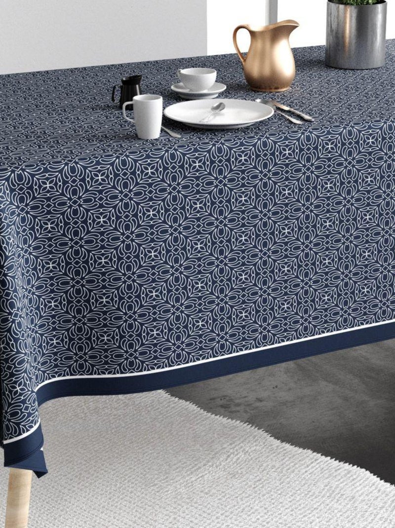 Nappe rectangulaire anti tache en Coton - Lejos Bleu - Kiabi
