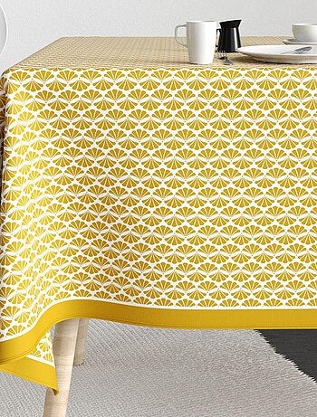 Nappe rectangulaire anti tache en Coton - Palma Ocre