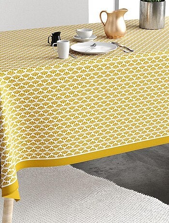 Nappe rectangulaire anti tache en Coton - Palma Ocre
