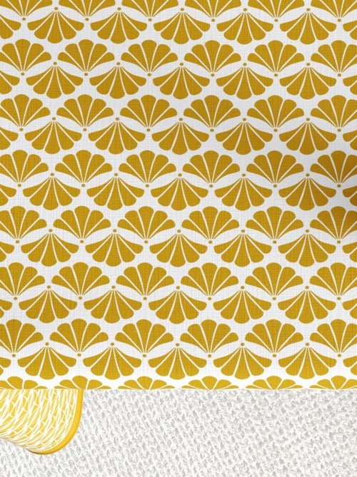 Nappe rectangulaire anti tache en Coton - Palma Ocre - Kiabi