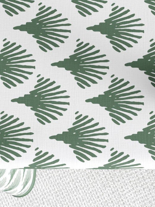 Nappe rectangulaire anti tache en Coton - Papyrus Vert - Kiabi