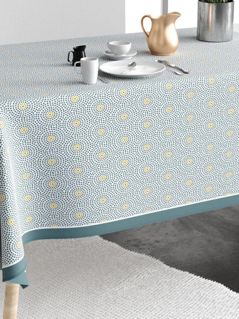 Nappe rectangulaire anti tache en Coton - Patio Eau Jaune - Kiabi