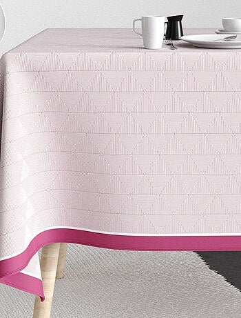 Nappe rectangulaire anti tache en Coton - Pira Rose
