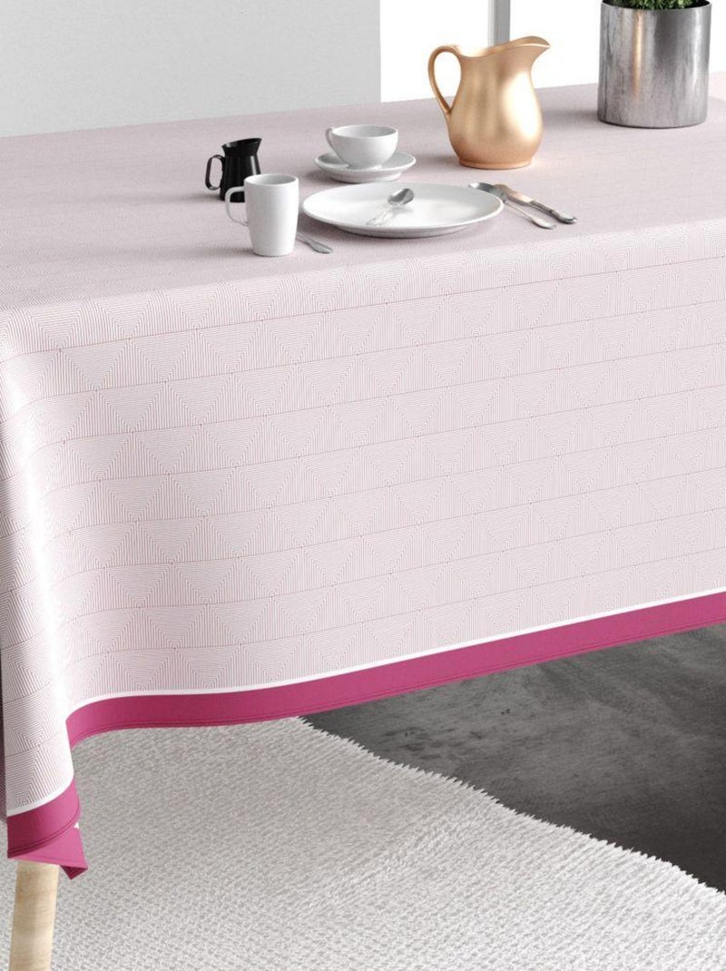 Nappe rectangulaire anti tache en Coton - Pira Rose Violet - Kiabi