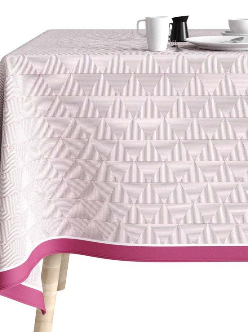 Nappe rectangulaire anti tache en Coton - Pira Rose Violet - Kiabi