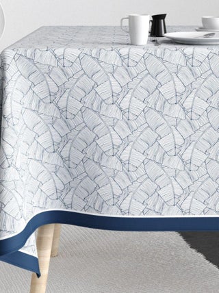 Nappe rectangulaire anti tache en Coton - Planta Bleu
