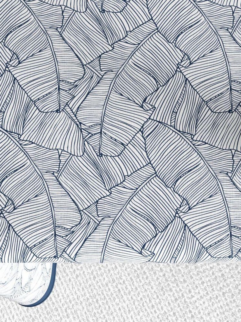Nappe rectangulaire anti tache en Coton - Planta Bleu Bleu - Kiabi