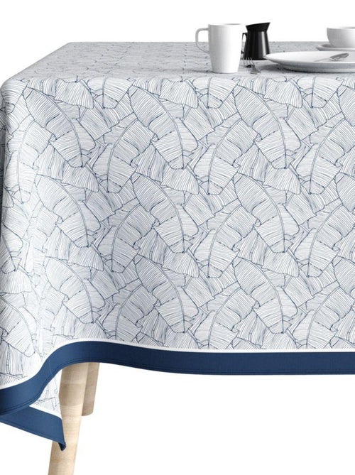 Nappe rectangulaire anti tache en Coton - Planta Bleu - Kiabi