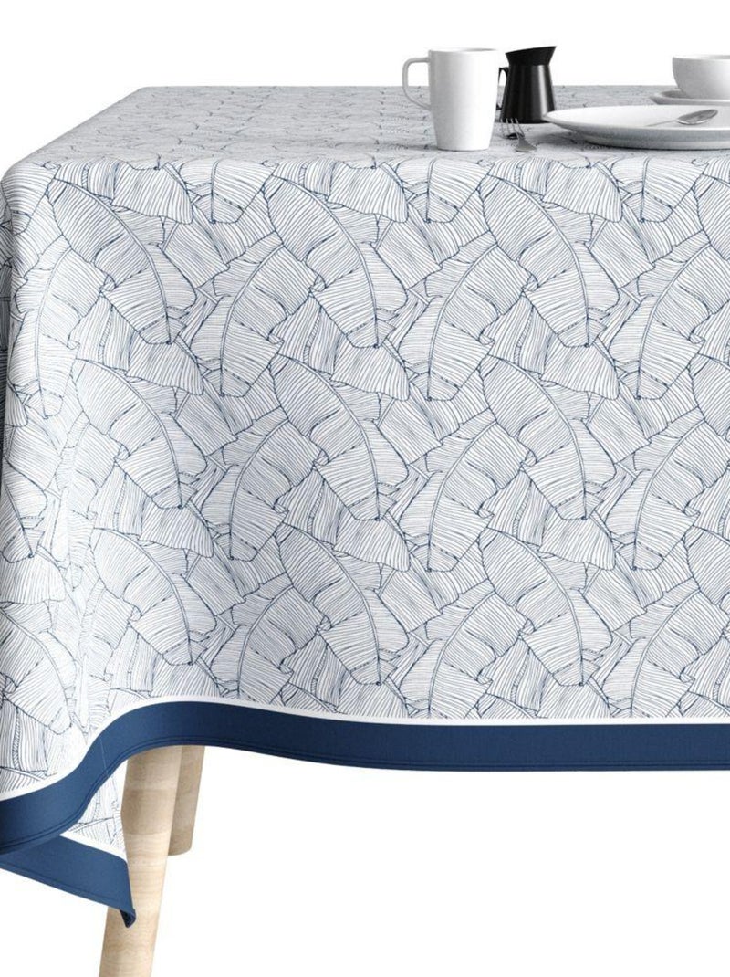 Nappe rectangulaire anti tache en Coton - Planta Bleu Bleu - Kiabi