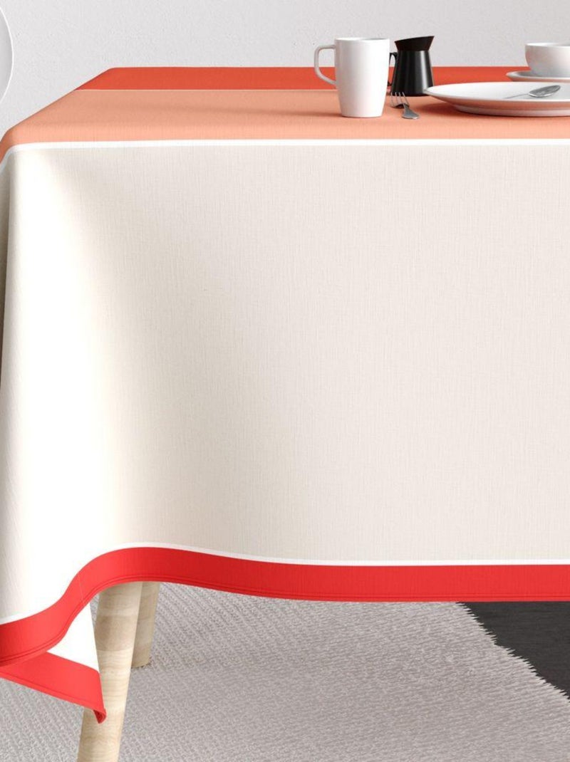 Nappe rectangulaire anti tache en Coton - Playa Soleil Rouge - Kiabi