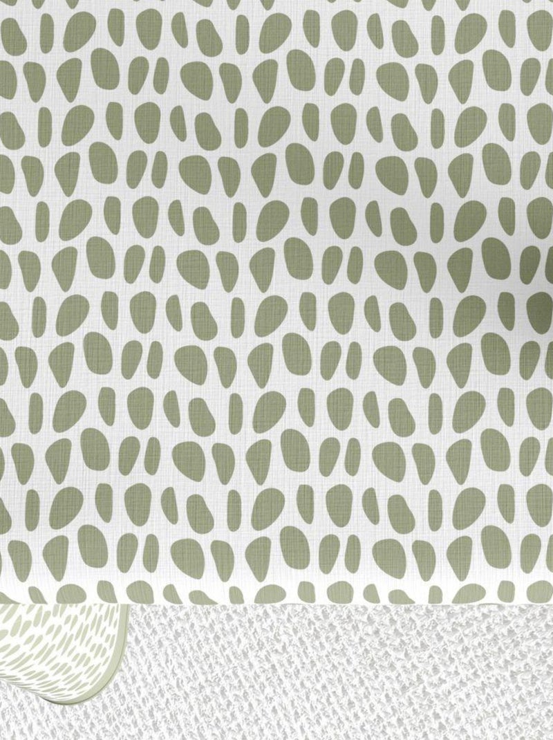 Nappe rectangulaire anti tache en Coton - Raza Sauge Vert - Kiabi