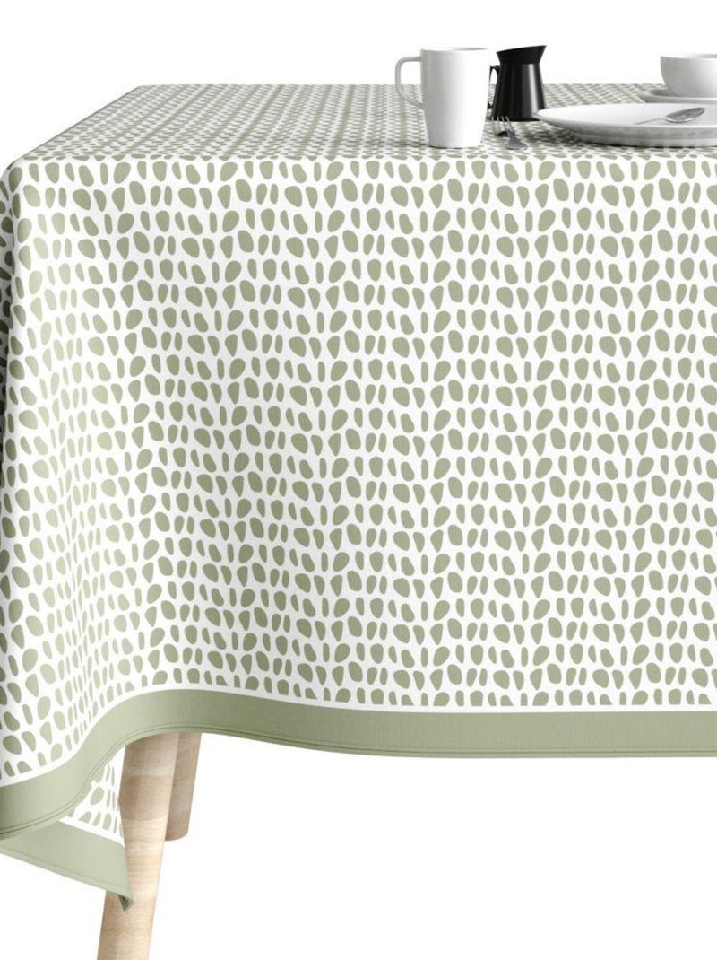 Nappe rectangulaire anti tache en Coton - Raza Sauge Vert - Kiabi