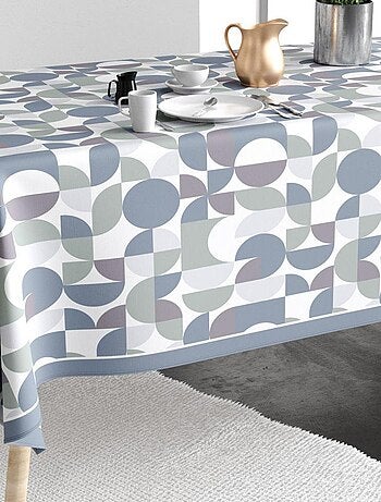Nappe rectangulaire anti tache en Coton - Skandina Bleu