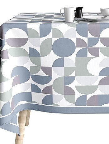 Nappe rectangulaire anti tache en Coton - Skandina Bleu