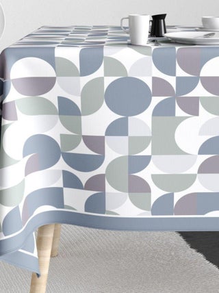 Nappe rectangulaire anti tache en Coton - Skandina Bleu