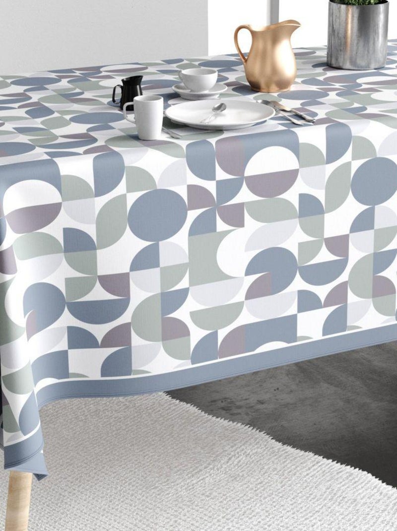 Nappe rectangulaire anti tache en Coton - Skandina Bleu Bleu - Kiabi