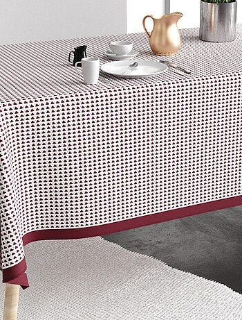 Nappe rectangulaire anti tache en Coton - Tilak Aubergine