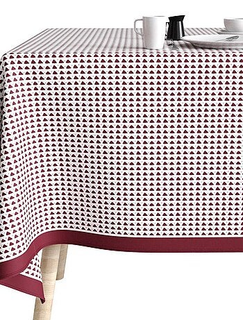 Nappe rectangulaire anti tache en Coton - Tilak Aubergine