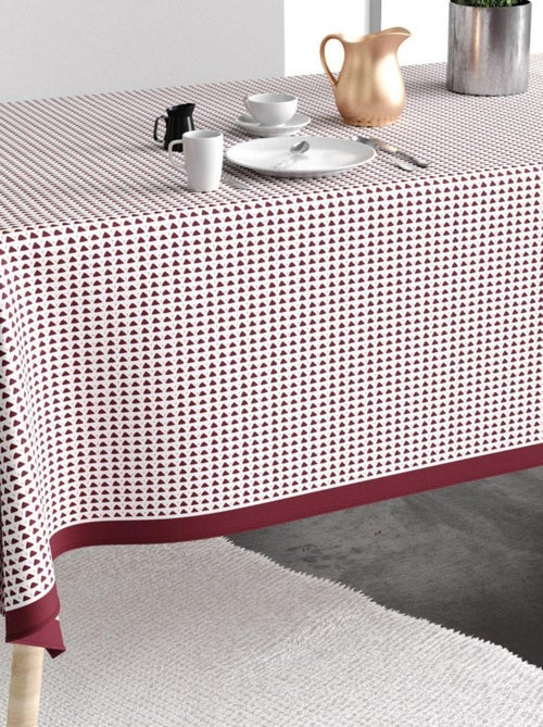 Nappe rectangulaire anti tache en Coton - Tilak Aubergine - Kiabi
