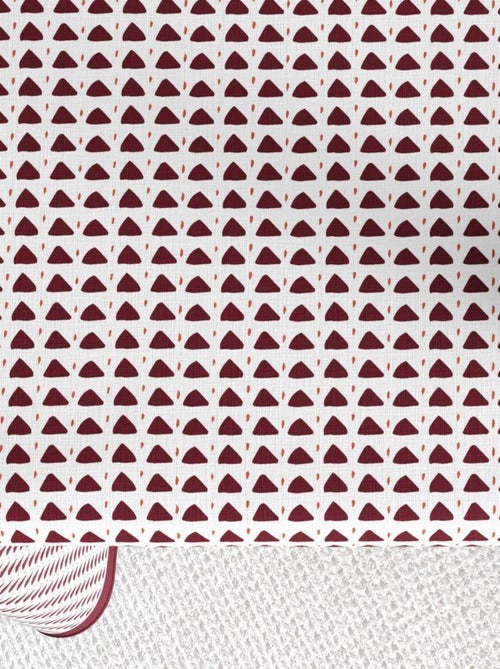 Nappe rectangulaire anti tache en Coton - Tilak Aubergine - Kiabi