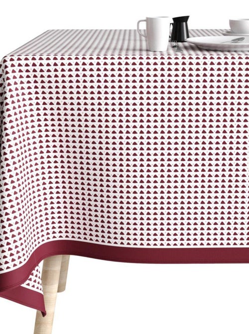 Nappe rectangulaire anti tache en Coton - Tilak Aubergine - Kiabi